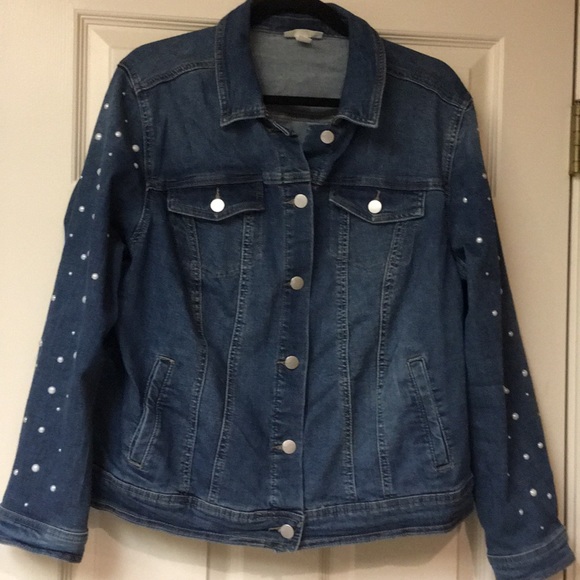 Westport Jackets & Blazers - DEMIN JACKET W PEARLS